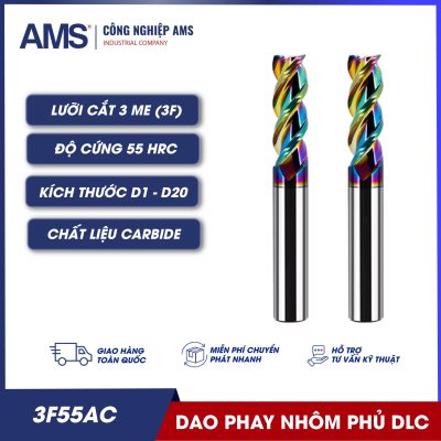 Dao phay nhôm có phủ DLC-03