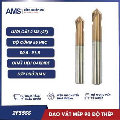 Dao mũi vát mép 2F 90 độ gia công thép