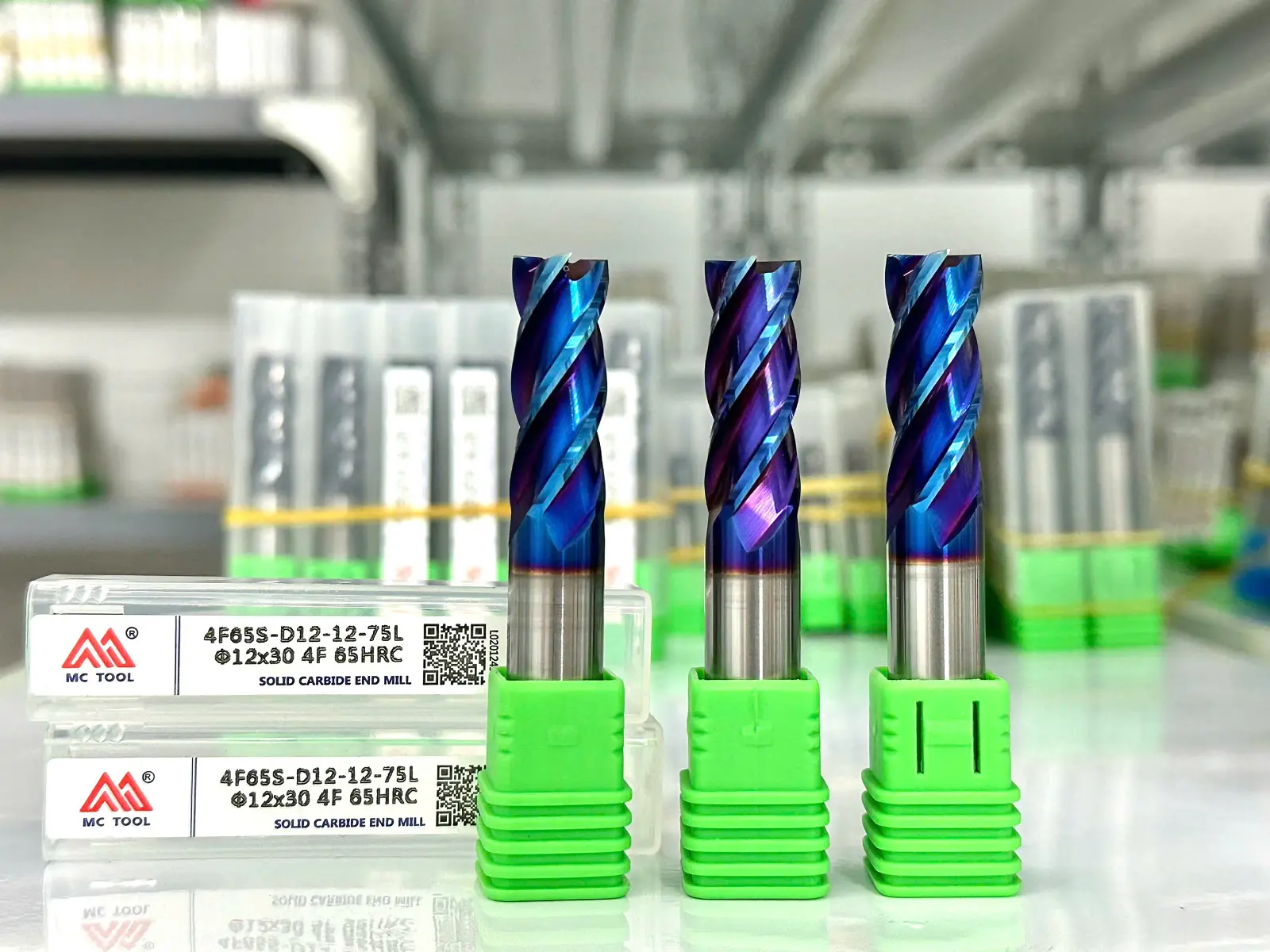 Dao phay ngón chạy thép sau nhiệt 4F-65HRC