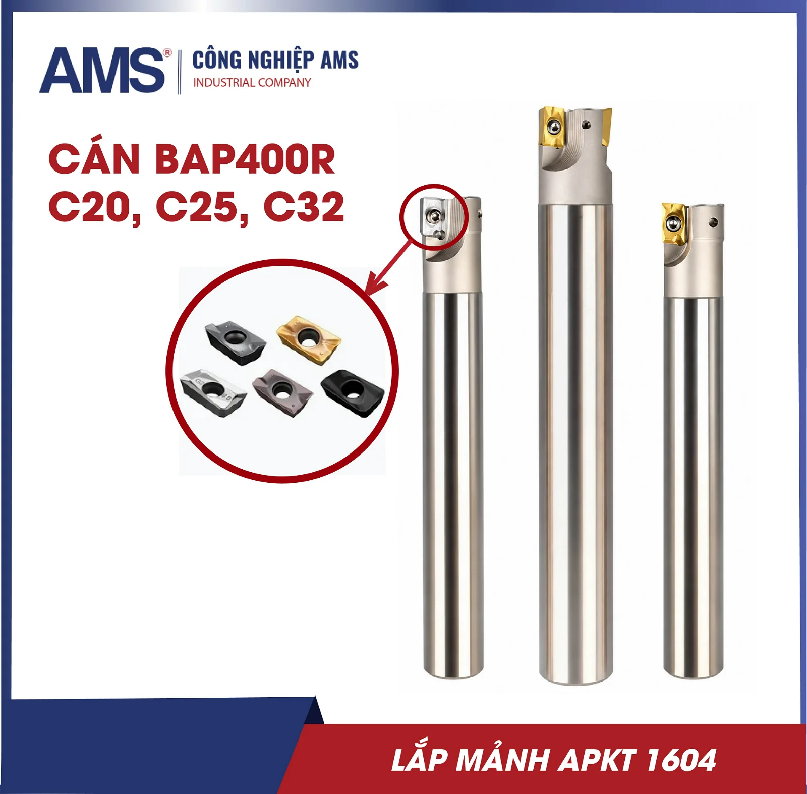 Cán dao BAP400R lắp mảnh 1604