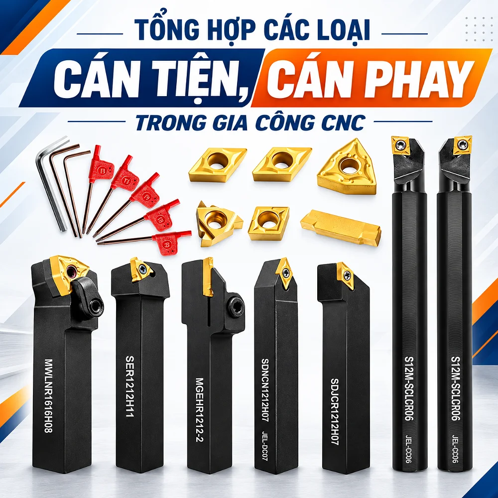 Tổng hợp các loại cán tiện, cán phay
